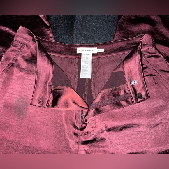 Good American  Washed Satin Wide-Leg Trousers - Picture 5 of 11